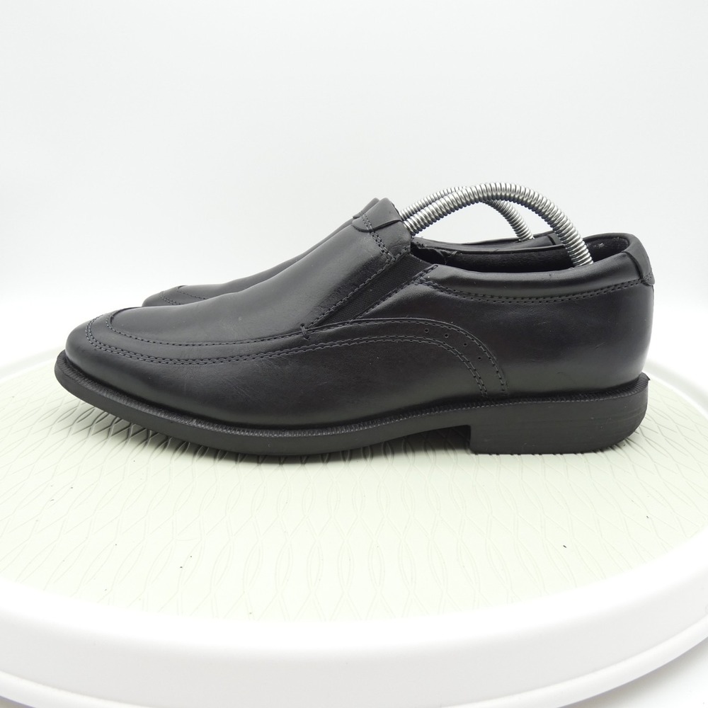 Nunn Bush Dylan 84738 Mens 9M Shoes Core Black Leather Moc Toe Slip On Loafers